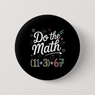Chapa Redonda De 5 Cm Divertida ecuación matemática escolar de 100 días 