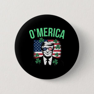 Chapa Redonda De 5 Cm Divertida O'mérica Bandera Americana Donald Trump 