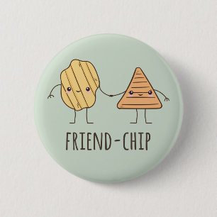 Chapa Redonda De 5 Cm Divertidas papas fritas fritas