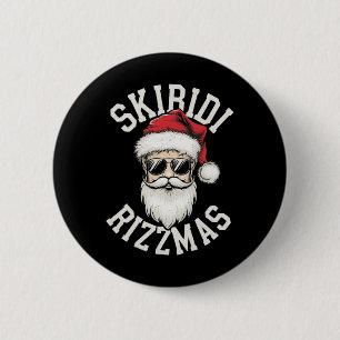 Chapa Redonda De 5 Cm Divertidas Rizzmas Skibidi Navidades Skibidi Feliz