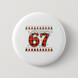 Chapa Redonda De 5 Cm Divertido 67 Seis Siete Equipo Meme Navidad Sudor