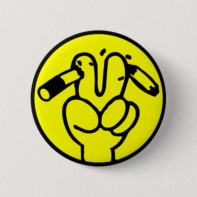 Chapa Redonda De 5 Cm Divertido anti tabaco ⚠ Rótulo tailandés ⚠ (Anverso)