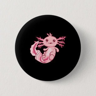 Chapa Redonda De 5 Cm Divertido Axolotl Lover Cute Axolotl Cute Kawaii K