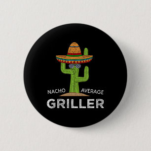 Chapa Redonda De 5 Cm Divertido Bbq Grill Lover Humller Dice Grri Divert