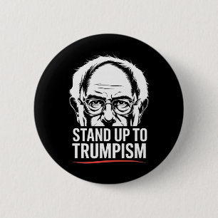 Chapa Redonda De 5 Cm Divertido Bernie Sanders Senador Plantarse Ante Tr