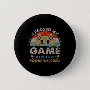 Chapa Redonda De 5 Cm Divertido Chiste de humor para videojugadores He P