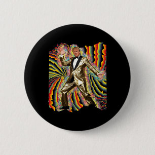 Chapa Redonda De 5 Cm Divertido Donald Trump Baile Disco 60s 70s 80s Pre