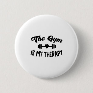 Chapa Redonda De 5 Cm Divertido El Gimnasio Es Mi Terapia Motivación Fit