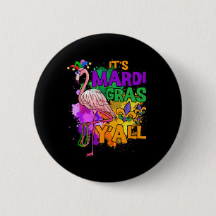Chapa Redonda De 5 Cm Divertido Fiesta de Carnaval Idea Flamingo Mardi G