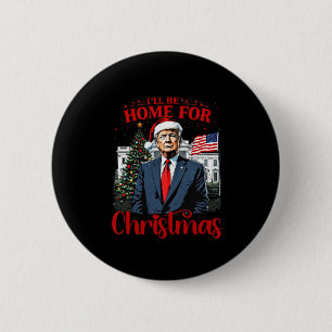Chapa Redonda De 5 Cm Divertido Humorístico Vintage Trump Estaré En Casa