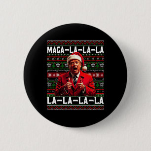Chapa Redonda De 5 Cm Divertido Mega-la-la-la Trump Sombrero Santa Feo N