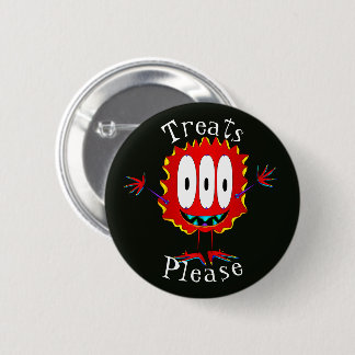 Chapa Redonda De 5 Cm Divertido, Monstruo de Dibujos Animados, Halloween
