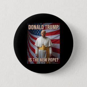 Chapa Redonda De 5 Cm Divertido Papa y campeón; presidente Donald Trump,