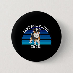 Chapa Redonda De 5 Cm Divertido perro pastor australiano mejor papá perr