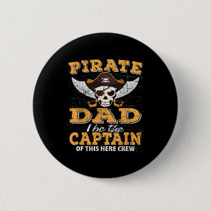 Chapa Redonda De 5 Cm Divertido pirata de noche papá cruceros familiares