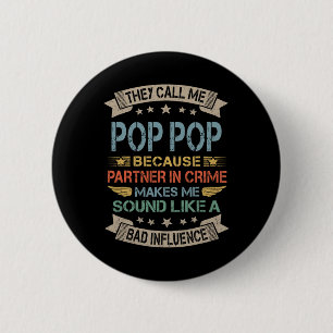 Chapa Redonda De 5 Cm Divertido Pop Dad Shirt Valentine Fathers Day Chri