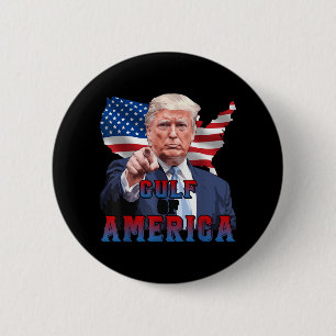 Chapa Redonda De 5 Cm Divertido Presidente Trump Golfo De Estados Unidos