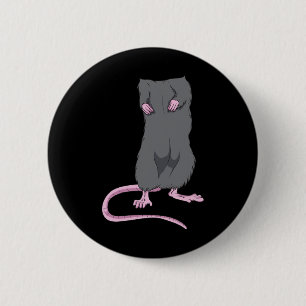 Chapa Redonda De 5 Cm Divertido Ratón sin cabeza Halloween Rat Body Easy