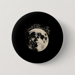 Chapa Redonda De 5 Cm Divertido retro moda copia luna alegría minimalist