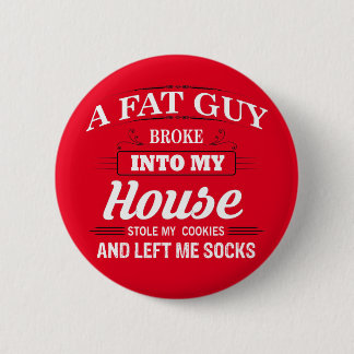 Chapa Redonda De 5 Cm Divertido Santa Claus dice