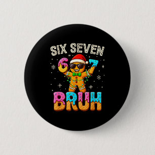 Chapa Redonda De 5 Cm Divertido Seis Siete 67 Hermano Jengibre 6 7 Meme