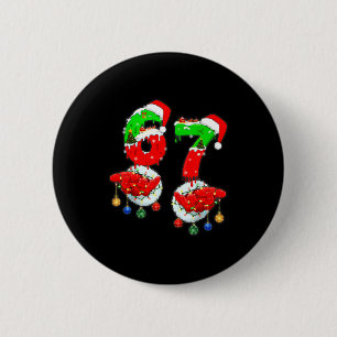Chapa Redonda De 5 Cm Divertido Seis Siete 67 Meme 6 7 Navidad Santa Man