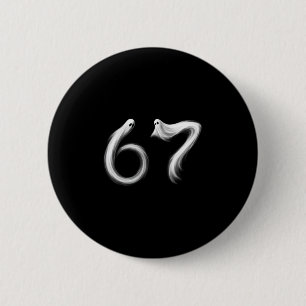 Chapa Redonda De 5 Cm Divertido Seis Siete 6 7 Meme 67 Diseño Fantasma H