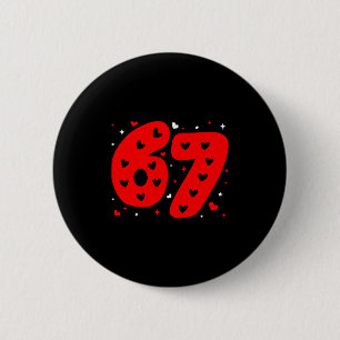 Chapa Redonda De 5 Cm Divertido Seis Siete 6 7 Meme Gen Alpha jerga 6 7 