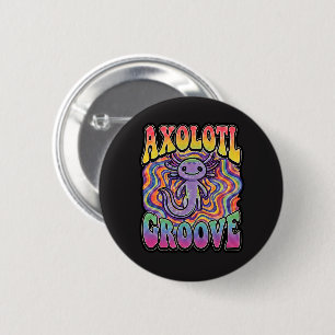 Chapa Redonda De 5 Cm Divertido surco retro adorable de ajolote trippy h