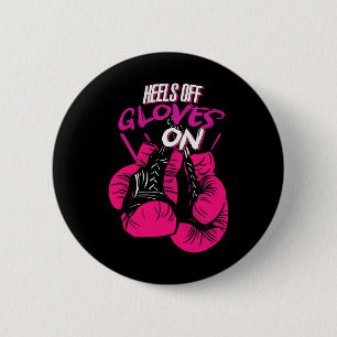 Chapa Redonda De 5 Cm Divertido Talla De Los Guantes En La Lucha Contra