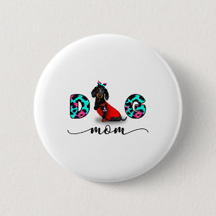 Chapa Redonda De 5 Cm Divertido tatuaje negro de Dachshund que te amo ma