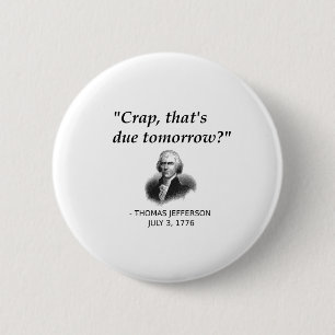 Chapa Redonda De 5 Cm Divertido Thomas Jefferson Profesor de Historia de