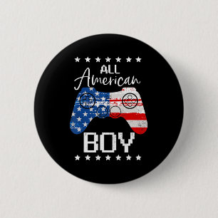 Chapa Redonda De 5 Cm Divertido Todos los chicos americanos 4jul Son Vid