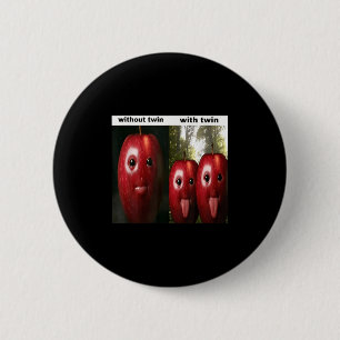 Chapa Redonda De 5 Cm Divertido Tonto Ai Manzana Generación Z Meme Rotur