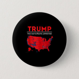 Chapa Redonda De 5 Cm Divertido Trump Este Mapa Está Aprobado Por Santa