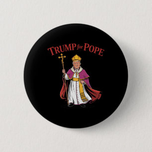 Chapa Redonda De 5 Cm Divertido Trump Para Repub Católico De Papado Del