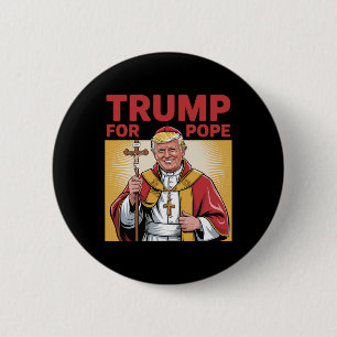 Chapa Redonda De 5 Cm Divertido Trump por la república católica del Vati