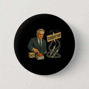 Chapa Redonda De 5 Cm Divertido Trump Robert Kennedy Jr. Todo Cdc Meme A