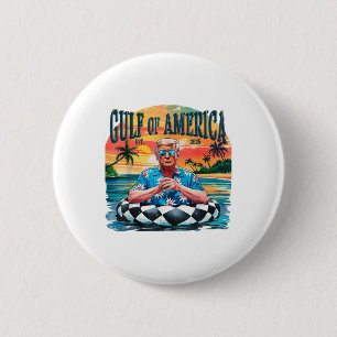 Chapa Redonda De 5 Cm Divertido Trump Shirt Golfo De Estados Unidos Este