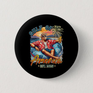 Chapa Redonda De 5 Cm Divertido Trump Shirt Golfo De Estados Unidos Este