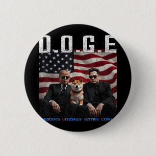 Chapa Redonda De 5 Cm Divertidos demócratas, por ejemplo, vencedores