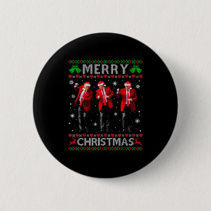 Chapa Redonda De 5 Cm Diviértete Baile de Trump Feliz Navidad Suéter Feo