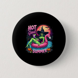 Chapa Redonda De 5 Cm Diviértete Caluroso Ghoul Verano Summerween Vibes 
