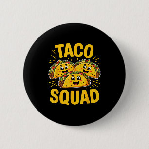 Chapa Redonda De 5 Cm Diviértete equipo taco lindo amante de la comida m