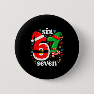 Chapa Redonda De 5 Cm Diviértete Meme Seis Siete 67 Elfo 6 7 Santa Navid