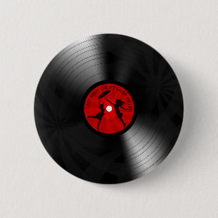 Chapa Redonda De 5 Cm DJ ahorró anoche mi negro del disco de vinilo de