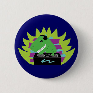 Chapa Redonda De 5 Cm Dj-asaurus Rex