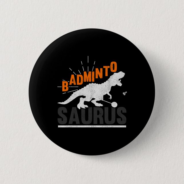 Chapa Redonda De 5 Cm Dminto Saurus Rex Birdie Shuttle Dinosaur Dminton  (Anverso)