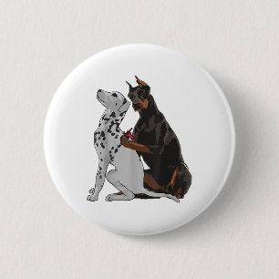 Chapa Redonda De 5 Cm Doberman Tattooing Dalmatian Dog
