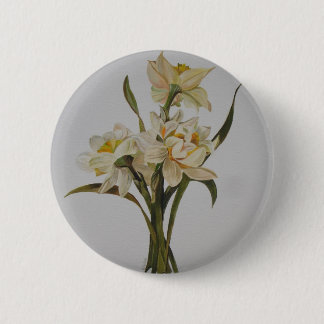 Chapa Redonda De 5 Cm Doble Narcissi Bouquet Arte floral